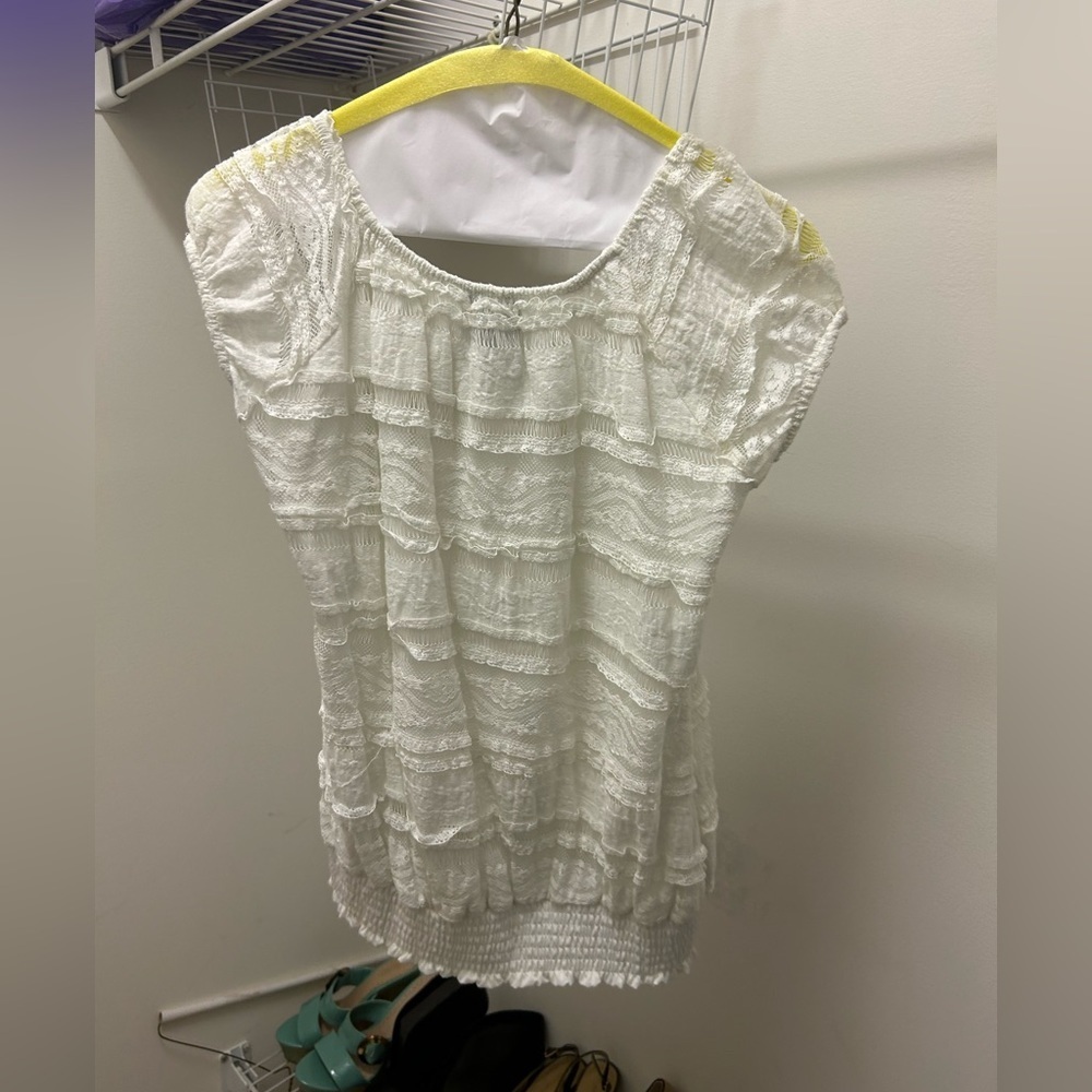 White lace blouse